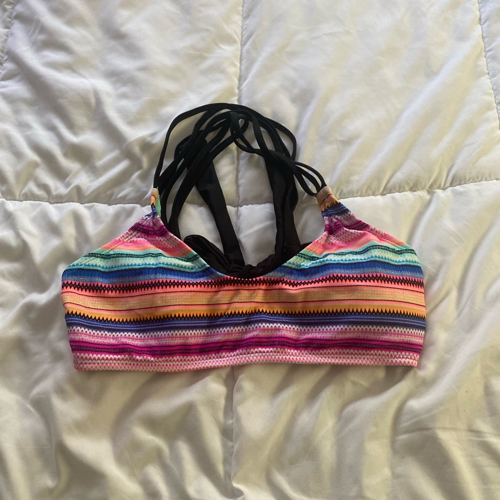 Nwot endless sun bathing suit top size x large multi colors